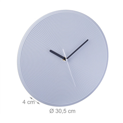 Grey Minimalist Wall Clock – No Numbers, Battery-Powered