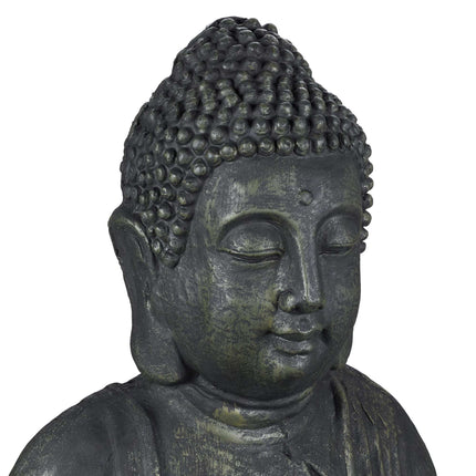 Graue Buddha-Statue im Vintage-Look 70 cm
