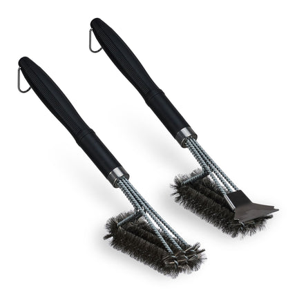 Lot de 2 brosses à griller en acier inoxydable
