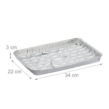 Plateau de grill en aluminium, lot de 40 pièces