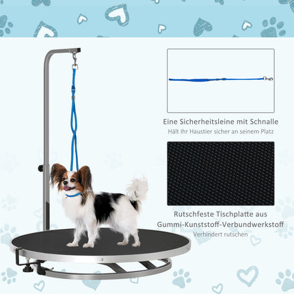 Trimmtisch – Drehbare, rutschfeste Oberfläche, verstellbarer Arm