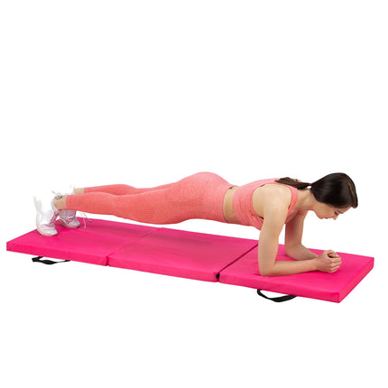 Matelas de gymnastique pliable, 1800 x 600 mm, rose