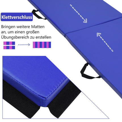 Gymnastikmatte, faltbar, 180x60x4cm, leicht zu reinigen