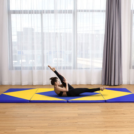 Gymnastikmatte, faltbar, PU-Leder, 300x120x5 cm