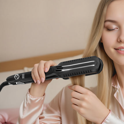 Hair Straightener – 1.5-Inch Titanium Flat Iron, 19 Heat Settings