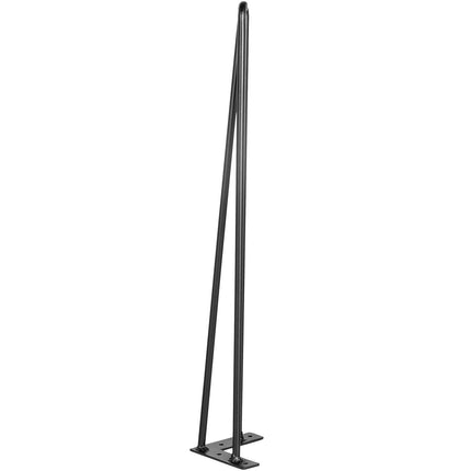 Hairpin Table Legs 28 Inch, Set of 4, Black 3-Rod Steel
