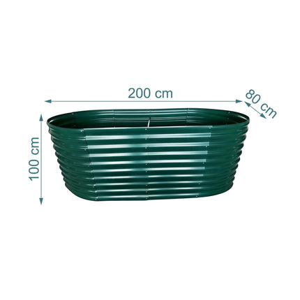 Lit de jardin surélevé demi-rond en métal galvanisé