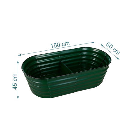 Potager surélevé demi-rond en métal