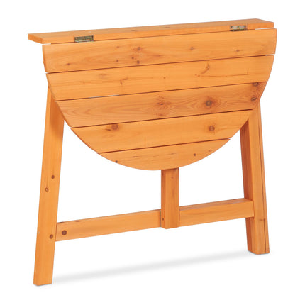 Table pliante demi-ronde en bois