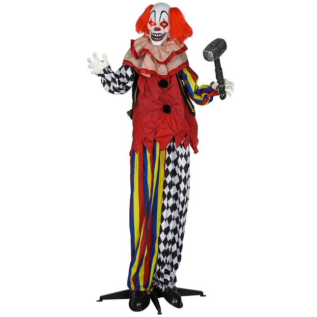 Halloween Animatronic Clown, 173 cm, leuchtende Augen