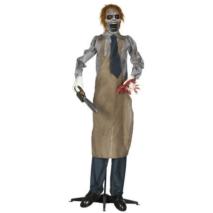 Halloween-Kettensägenkiller-Requisite mit Bewegung und Sound, 1,7 m