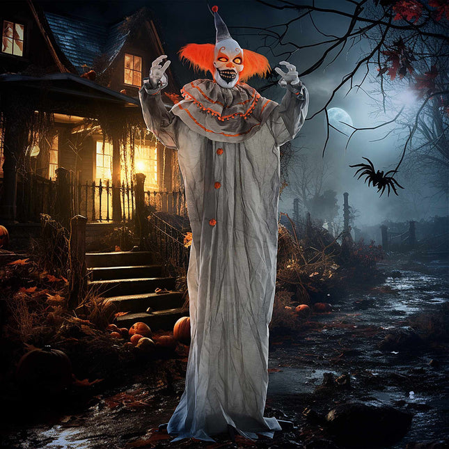 Halloween-Clown-Dekoration, berührungsaktiviert, leuchtende Augen
