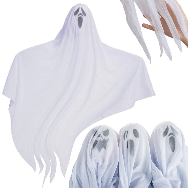 Fantômes suspendus pour Halloween, lot de 3, 75 cm