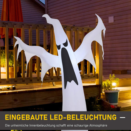 Fantôme gonflable d'Halloween avec lumières LED, 1,8 m de haut