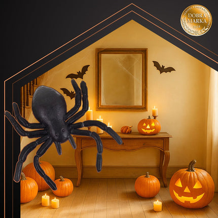 Halloween Plastikspinnen, 10 Stk., 3x3 cm, Schwarz