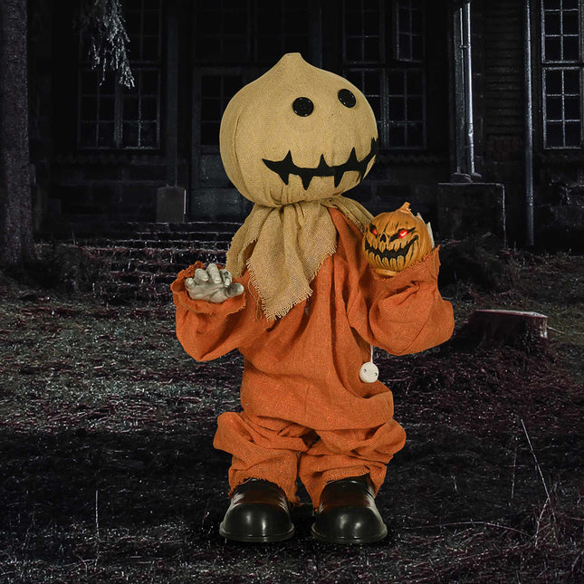 Halloween-Vogelscheuche, Sound- und Touch-aktiviert, 77 cm
