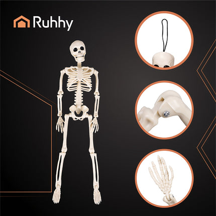 Décoration squelette d'Halloween, 40 cm, membres articulés