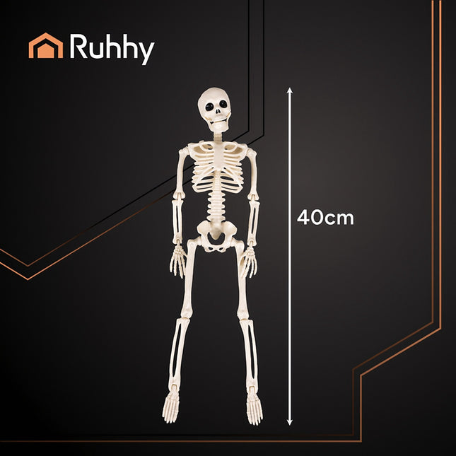 Décoration squelette d'Halloween, 40 cm, membres articulés