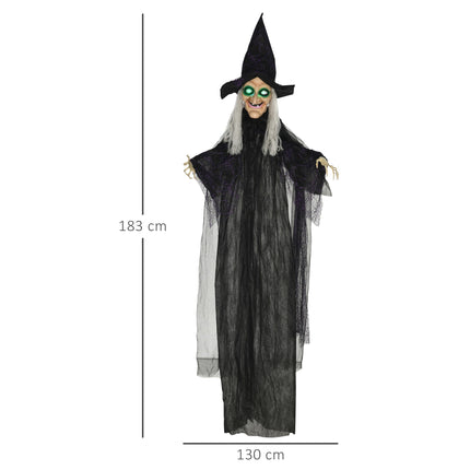 Halloween-Hexendekoration mit Ton- und Bewegungssensor