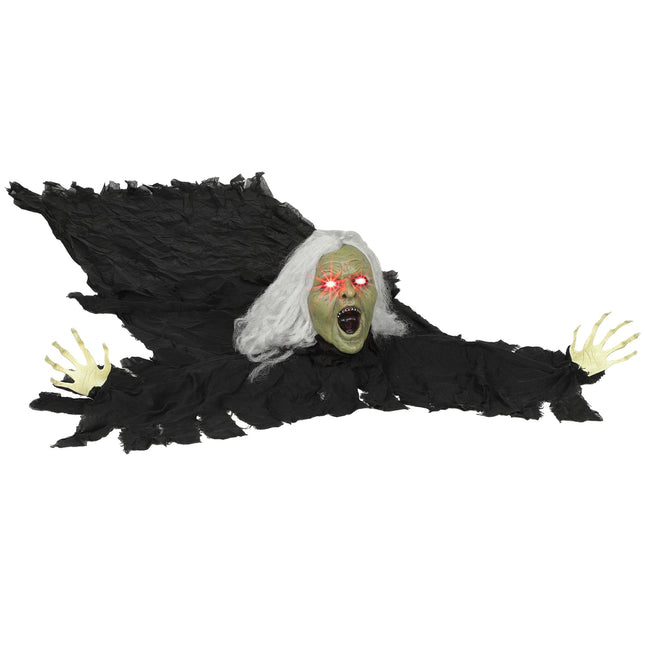 Halloween-Zombiedekoration, 183cm mit LED-Lichtern & Sound