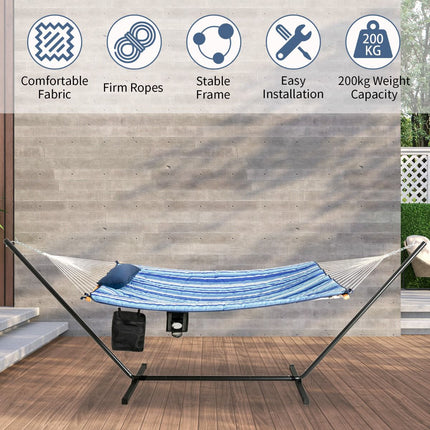 Support pour hamac, structure en acier, coussin, 200 kg