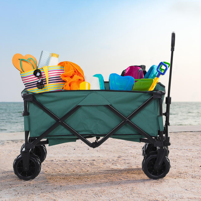 Zusammenklappbarer Gartenwagen aus Metall - 360° Teleskopgriff, 20 kg Tragkraft