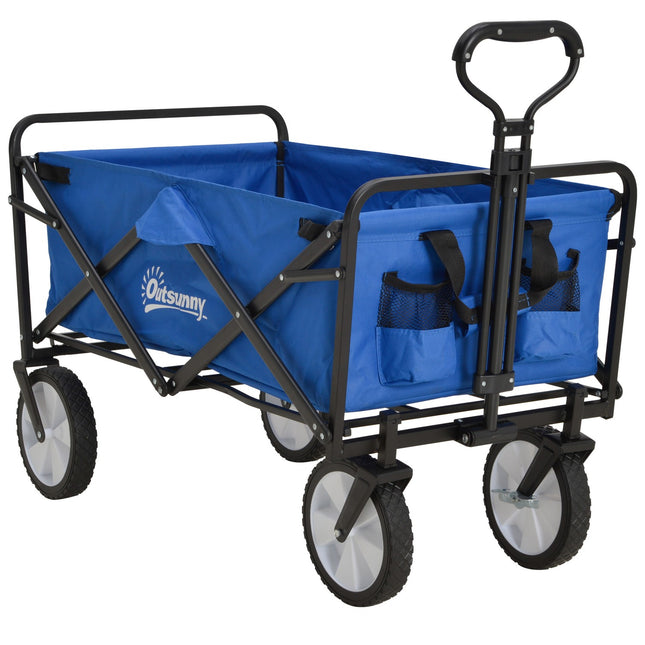 Klappbarer Gartenwagen aus Stahl - 360°-Räder, verstellbare Größe