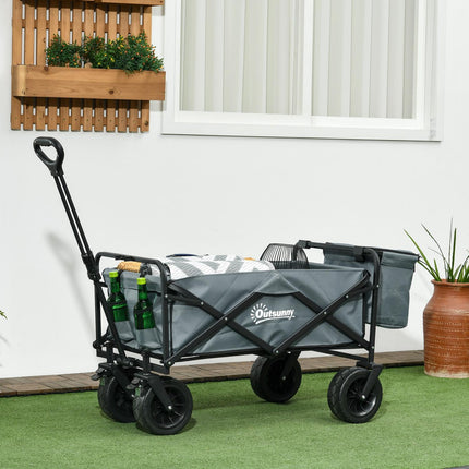 Chariot De Transport Pliable Avec Sac Isotherme, Chariot De Plage Avec Poignée Extensible, Peut Supporter Jusqu'À 120 Kg
