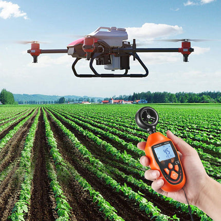 Handheld Anemometer, Wind Speed and Temp Meter, Backlit