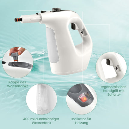 Nettoyeur vapeur portable sous pression, 1400 W, réservoir de 400 ml