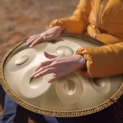 Handpan Drum, 22 in, 10 Notes, D Minor, 432Hz, Steel