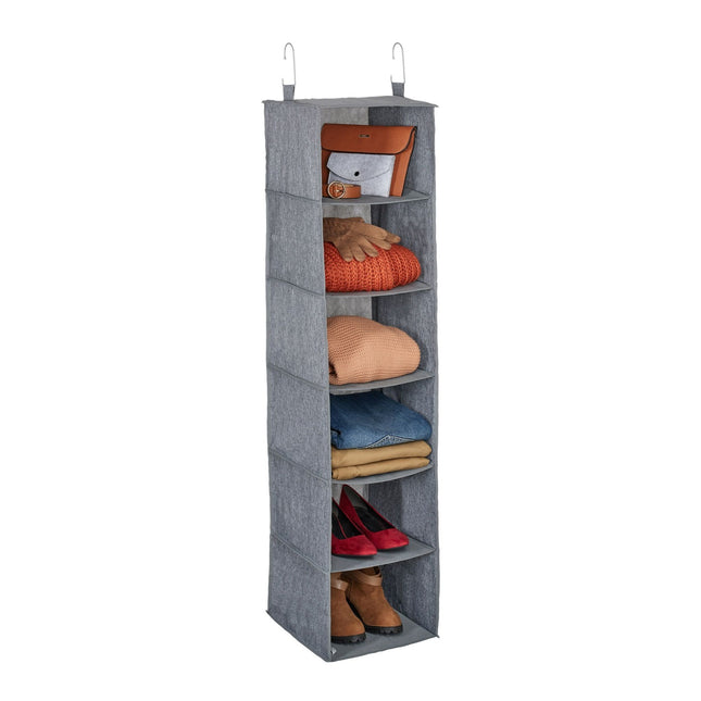 Organiseur de placard suspendu, 6 compartiments, pliable