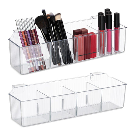 Organisateurs de porte suspendus, 4 emplacements, paniers transparents