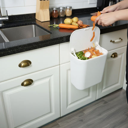Poubelle de cuisine suspendue, 9 L - Élimination compacte des déchets