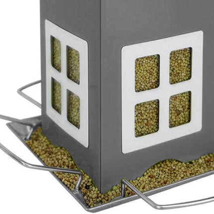 Hängendes Vogelhaus aus Metall mit abnehmbarem Dach