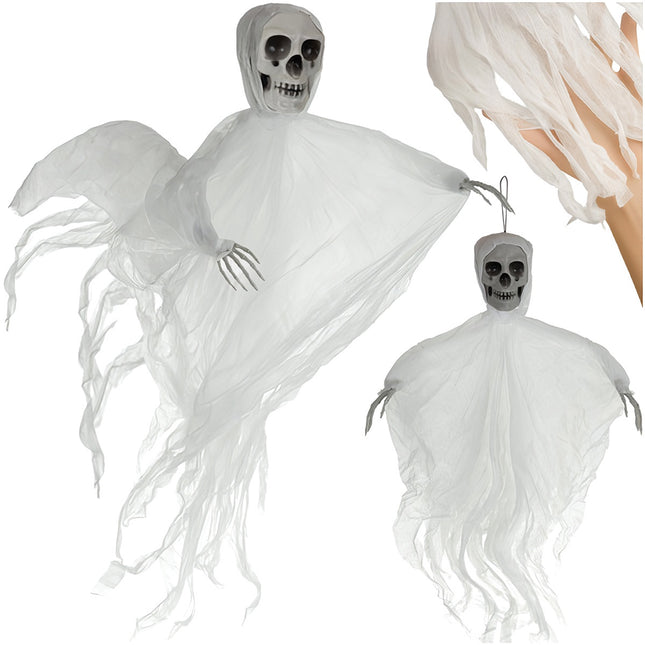 Décoration squelette à suspendre, 70 cm, décoration d'Halloween
