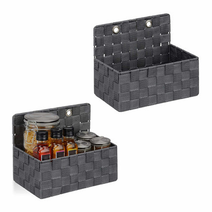Paniers de rangement suspendus, lot de 2 - Organisateurs muraux
