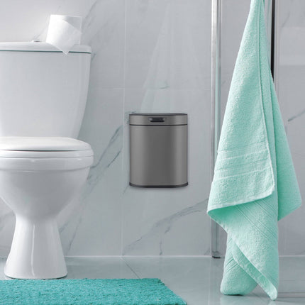 Poubelle suspendue 5L avec couvercle à pression pour cuisine/salle de bain