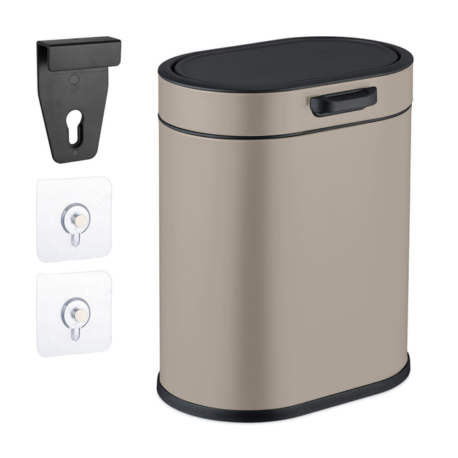 Poubelle suspendue 5 L avec couvercle rabattable pour cuisine/salle de bain