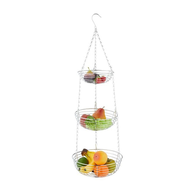 Corbeille à fruits suspendue en argent
