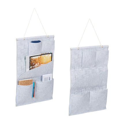Rangement suspendu aspect tressé, lot de 2