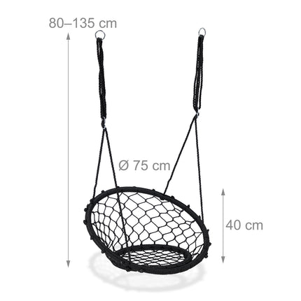 Balançoire suspendue noire