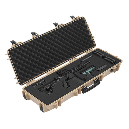 Hard Rifle Case, Lockable IP67, Wheels, 109 cm