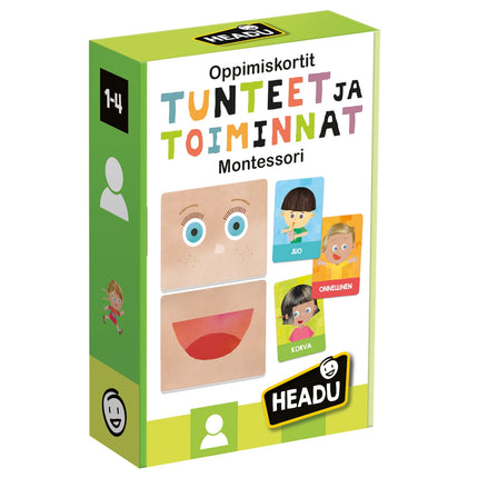 Headu Lernkarten Gefühle und Handlungen Montessori (in finnischer Sprache)