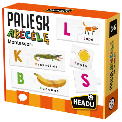Headu Montessori Tastsinn Abc (auf Litauisch)