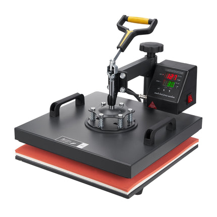 Heat Press Machine 15x15, 2-in-1 Clamshell with Cap Pad