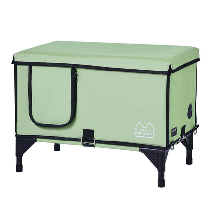 Heated Cat House – Elevated, Adjustable Temp, Timer