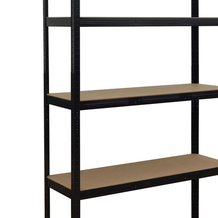 Étagère robuste à 5 niveaux, réglable, noire