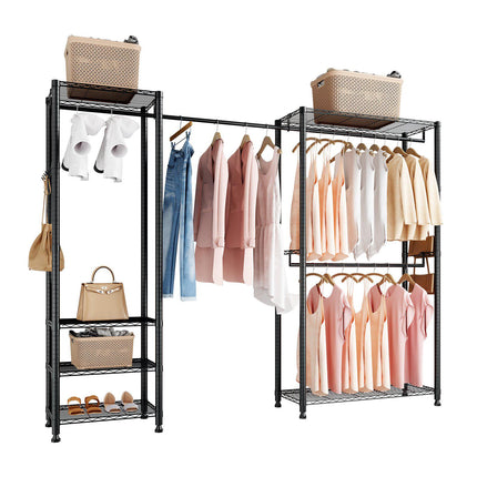 Heavy-Duty Garment Rack, Steel Frame, 800 lb Capacity