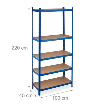 Étagère robuste 220 cm Bleu